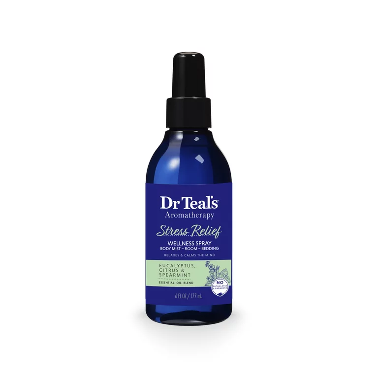 Relieve Stress Instantly with Dr Teal's Aromatherapy Eucalyptus & Citrus Body & Room Spray, 6 fl oz
