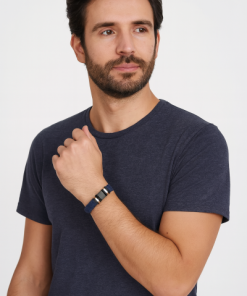 Men's Stylish & Durable Stainless Steel Braided Black Leather Bracelet