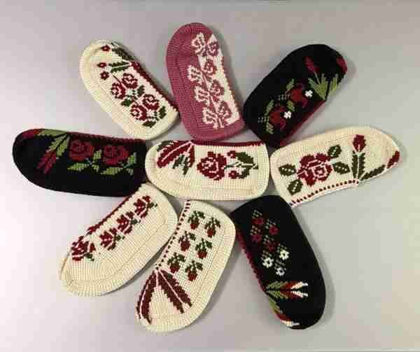 Saniye Handmade Floral Crochet Slipper