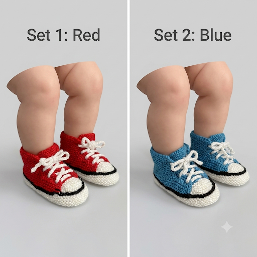 SANIYE Baby Sneaker Booties - Blue